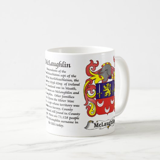 McLaughlin Family Coat of Arms Mok (Voorkant rechts)