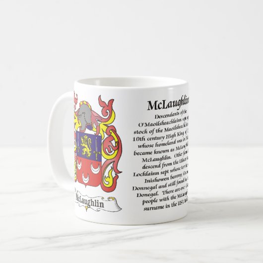 McLaughlin Family Coat of Arms mok (Voorkant links)