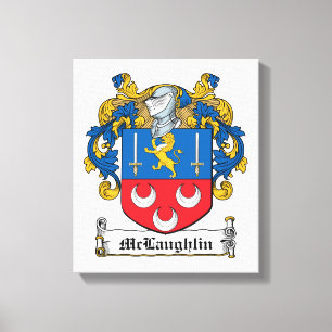 McLaughlin Family Crest Canvas Afdruk