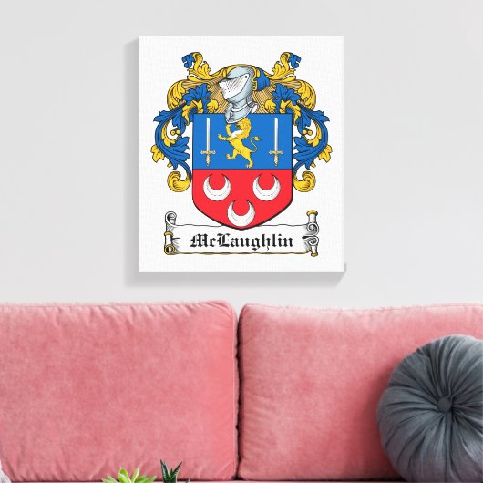 McLaughlin Family Crest Canvas Afdruk (Insitu (Woonkamer))