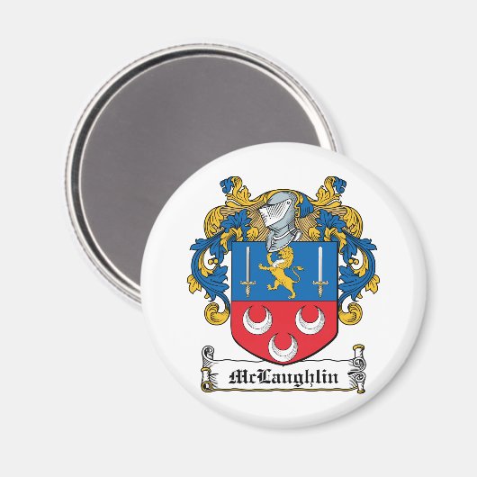McLaughlin Family Crest Magneet (Voorkant / Achterkant)