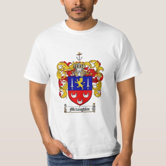 Mclaughlin Family Crest - Mclaughlin Coat of Arms T-shirt (Voorkant)