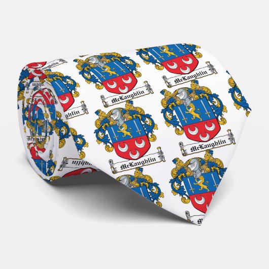 McLaughlin Family Crest Stropdas (Opgerold)