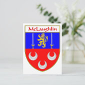 McLaughlin Wapen/Familie Crest Briefkaart (Staand voorkant)