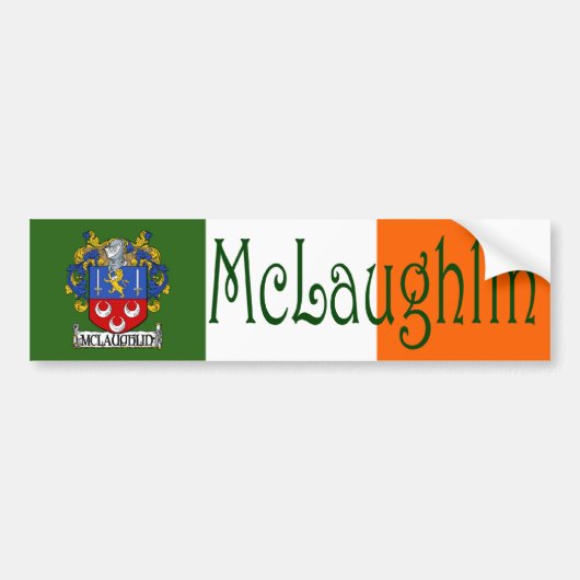 McLaughlin wapenschild Vlag Bumpersticker (Voorkant)