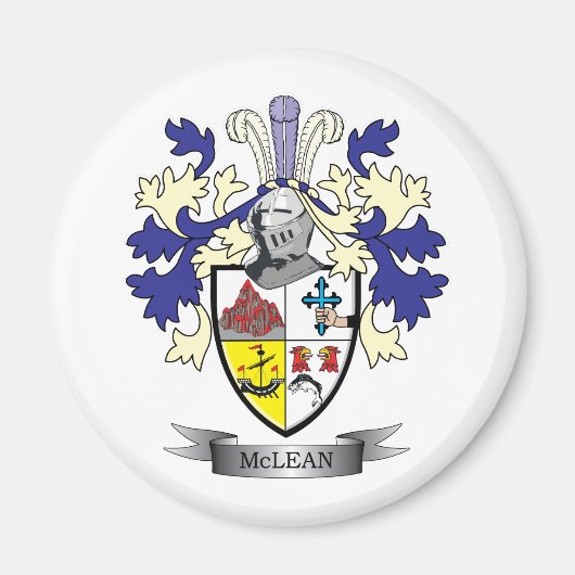 McLean Family Crest Coat of Arms Magneet (Voorkant)