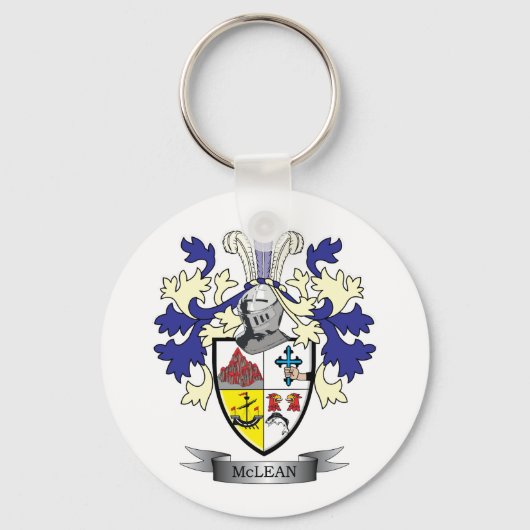 McLean Family Crest Coat of Arms Sleutelhanger (Voorkant)