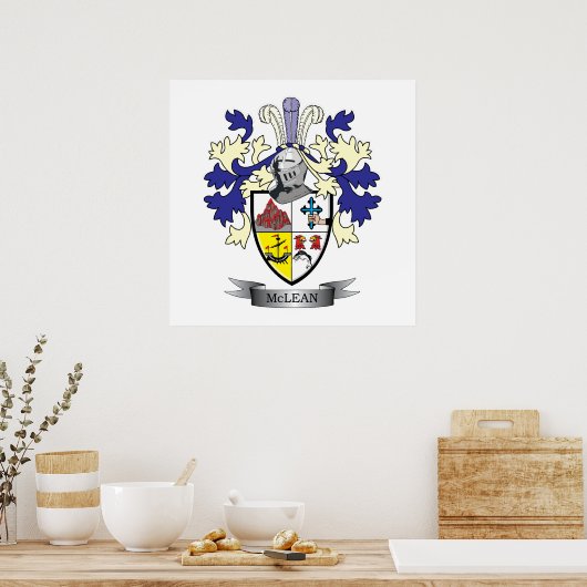 McLean Family Crest Coat of Arms TITLE Poster (Keuken)