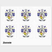 McLean Family Crest Coat of Arms TITLE Vierkante Sticker (Vel)
