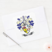 McLean Family Crest Coat of Arms TITLE Vierkante Sticker (Envelop)
