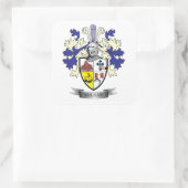 McLean Family Crest Coat of Arms TITLE Vierkante Sticker (Tas)