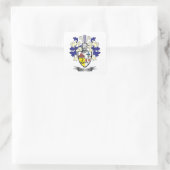 McLean Family Crest Coat of Arms TITLE Vierkante Sticker (Tas)
