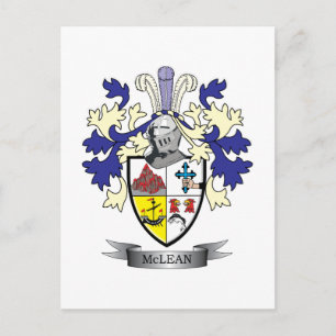 McLean Family Crest Coat of     ArmsTITLE Briefkaart