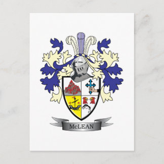 McLean Family Crest Coat of ArmsTITLE Briefkaart