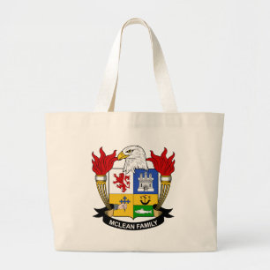 McLean Family Crest Grote Tote Bag