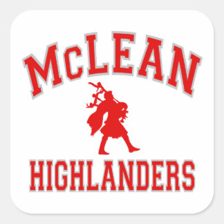 McLean Highlanders Vierkante Sticker