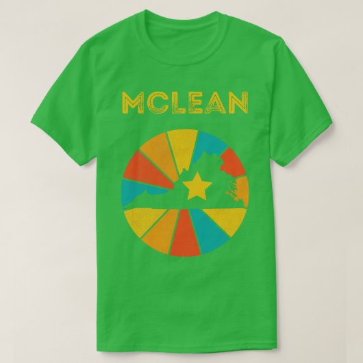 McLean Virginia  Verdrietig Souvenir 1 T-shirt (Design voorkant)