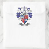 McLeod Family Crest Coat of Arms Vierkante Sticker (Tas)