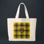 McLeod Tartan, Badge, and Motto Tote Grote Tote Bag<br><div class="desc">McLeod tartan pattern with official McLeod badge and motto.</div>