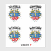 McLoughlin Crest Ierse vertaling en betekenis (x4) Sticker (Vel)