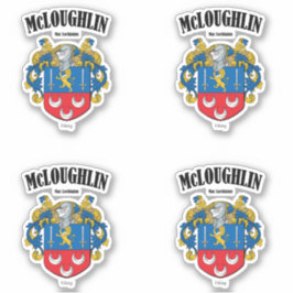McLoughlin Crest Ierse vertaling en betekenis (x4) Sticker