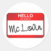 McLovin Ronde Sticker (Voorkant)