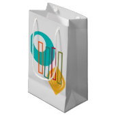 MCM abstract ontwerp Klein Cadeauzakje (Voorkant Gekanteld)