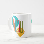 MCM abstract ontwerp Koffiemok (Voorkant links)