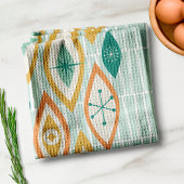 MCM-Abstracte vormen en sterren voor atoomtijdperk Theedoek