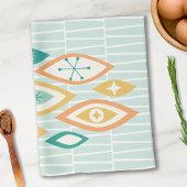 MCM-Abstracte vormen en sterren voor atoomtijdperk Theedoek