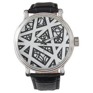 MCM Angles In Black and White Horloge
