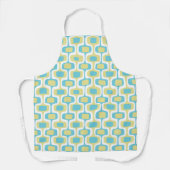 MCM Aqua Blue Trendy Mid-Century Modern Patroon Schort (Voorkant)