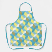 MCM Aqua Blue Yellow Mid Century Modern Pattern Schort (Voorkant)