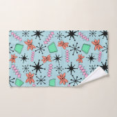 MCM Atomic Blue Sinaasappel Pink Green Bad Handdoek (Handdoek)