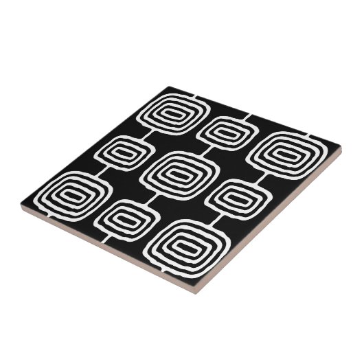 MCM Atomic Rings Abstract Pattern Tegeltje (Zijkant)