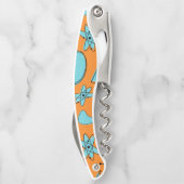 MCM Atomic Shapes Turquoise op Sinaasappel Kurkentrekker (Achterkant)