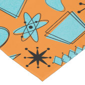 MCM Atomic Shapes Turquoise op Sinaasappel Lange Tafelloper (Hoek)