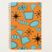 MCM Atomic Shapes Turquoise op Sinaasappel Planner (Voorkant)