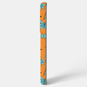 MCM Atomic Shapes Turquoise op Sinaasappel Samsung Galaxy Hoesje (Achterkant horizontaal)