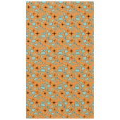 MCM Atomic Shapes Turquoise op Sinaasappel Tafelkleed (Voorkant)