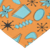 MCM Atomic Shapes Turquoise op Sinaasappel Tafelkleed (Gekanteld)