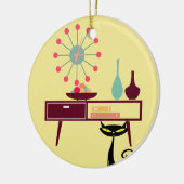 MCM atoomtijdperk 1950s Startklokkanteltje Keramisch Ornament (Links)