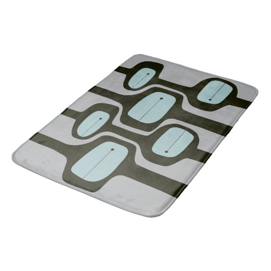 MCM Badmat - blauw en grijs (Gekanteld)