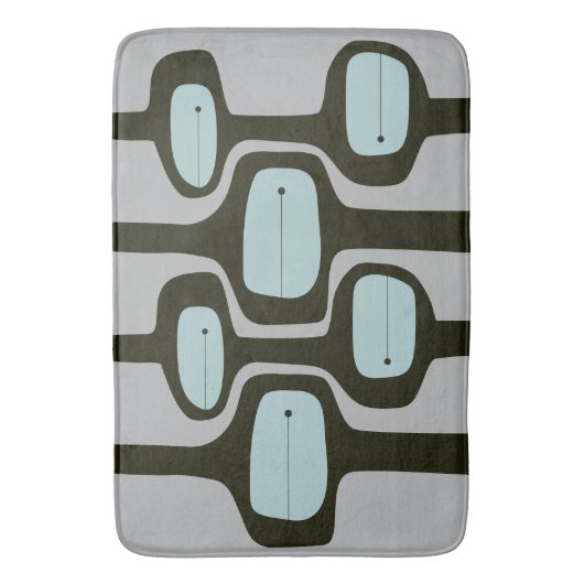 MCM Badmat - blauw en grijs (Voorkant Verticaal)