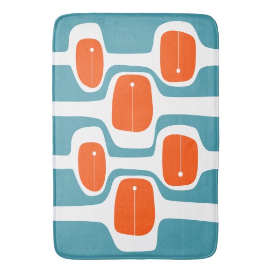 MCM Badmat - Sinaasappel en Blauwgroen (Voorkant Verticaal)