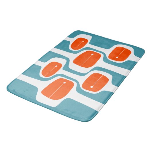 MCM Badmat - Sinaasappel en Blauwgroen (Gekanteld)