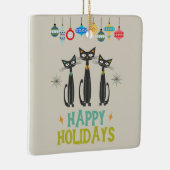 MCM Black Cats & Ornamenten Mid-century Christmas (Rechts)