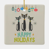 MCM Black Cats & Ornamenten Mid-century Christmas (Achterkant)