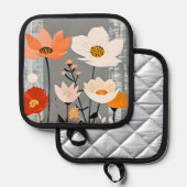 MCM Bloemen in gemengde techniek Pannenlap (Voorkant / Achterkant)