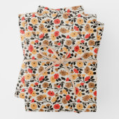 MCM bloempatroon medio midden eeuw modern Inpakpapier Vel (In situ)